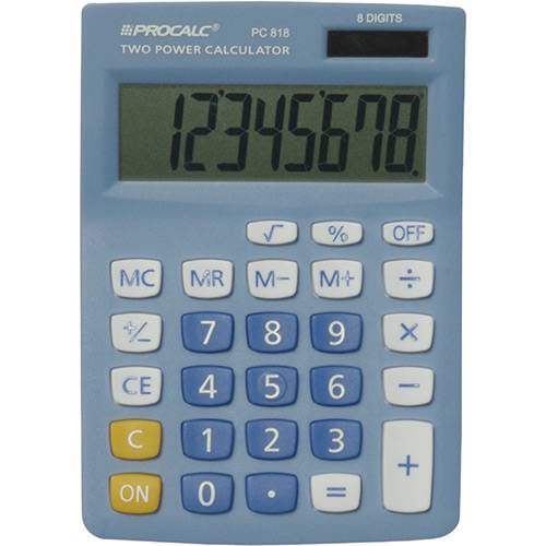 Assistência Técnica, SAC e Garantia do produto Calculadora Básica Procalc - Azul Celeste