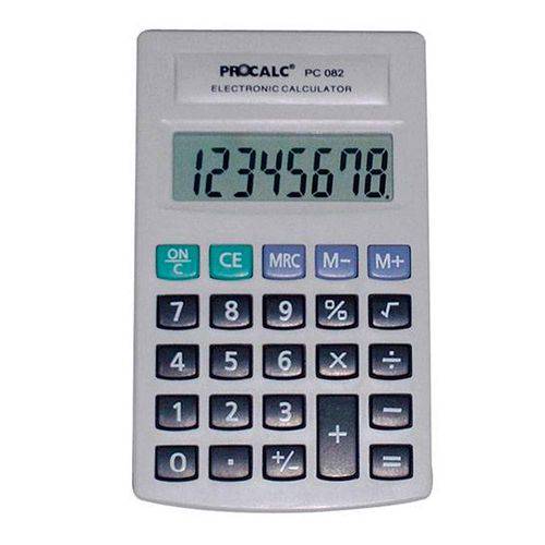 Assistência Técnica, SAC e Garantia do produto Calculadora Pessoal 8 Digitos PC082 Procalc