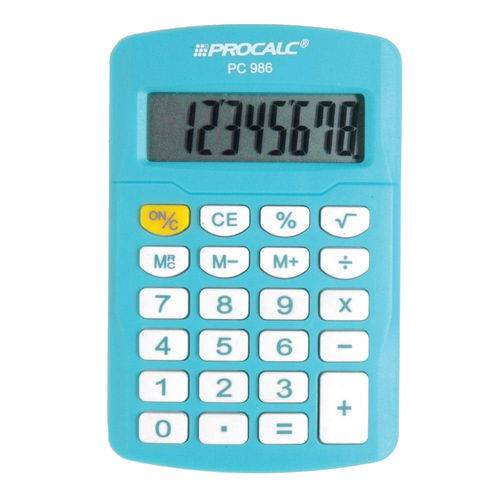 Assistência Técnica, SAC e Garantia do produto Calculadora Pessoal Procalc Pc986-bl 8 Digitos Azul