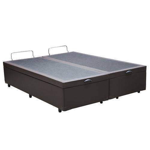 Assistência Técnica, SAC e Garantia do produto Cama Box Baú Bipartido Queen 79x198 Marrom Courino