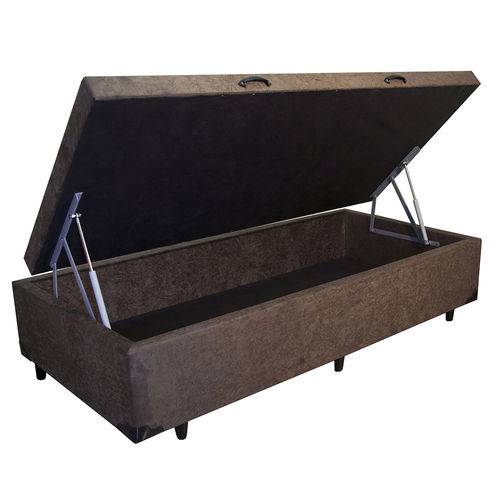 Assistência Técnica, SAC e Garantia do produto Cama Box Baú Solteiro 88x188 Marrom Suede