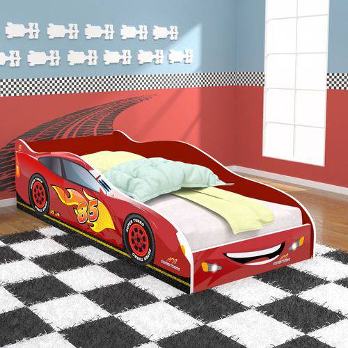 Assistência Técnica, SAC e Garantia do produto Mini Cama Infantil Carros Super Turbo 85 - Vermelho - Magia Baby