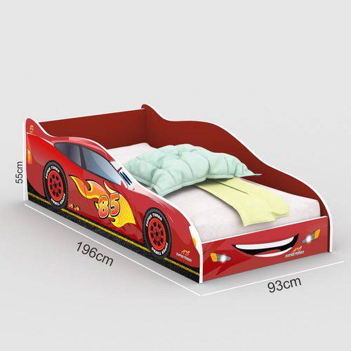 Assistência Técnica, SAC e Garantia do produto Cama Infantil Carros Super Turbo 85 Solteiro com Colchão D20 - Vermelho - Magia Baby