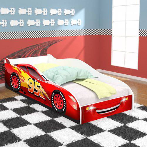 Assistência Técnica, SAC e Garantia do produto Cama Infantil / Mini Cama Carros 95 - Vermelho / Branco - Rpm Móveis