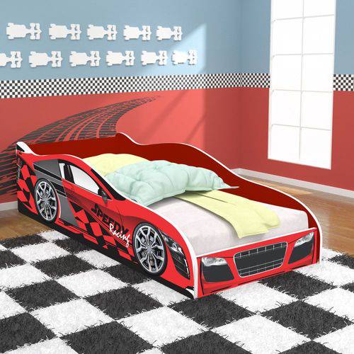 Assistência Técnica, SAC e Garantia do produto Cama Solteiro / Cama Carros Speedy Racing New 188x88 Cm - Vermelha/vermelho - Rpm Móveis