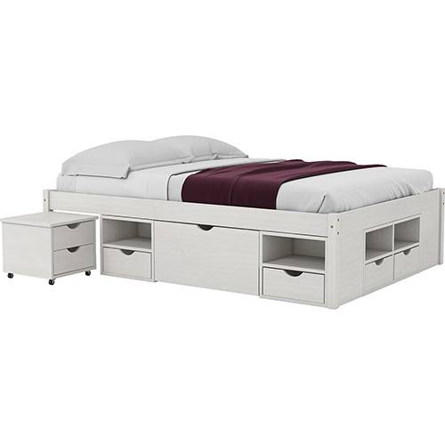 Assistência Técnica, SAC e Garantia do produto Cama Queen Size Links Charme Branco Lavado - 209x166,3x47,5cm