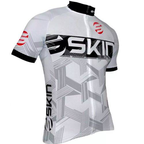 Assistência Técnica, SAC e Garantia do produto Camisa Ciclismo Masculina Skin Branco/Cinza/Preto M