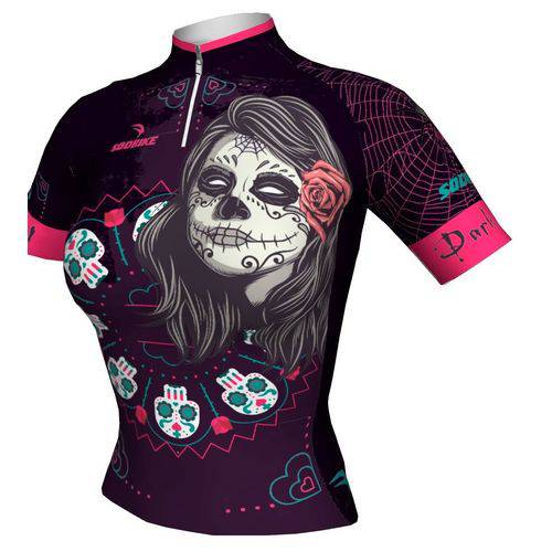 Assistência Técnica, SAC e Garantia do produto Camisa Ciclismo Sódbike Feminina Dark Skull