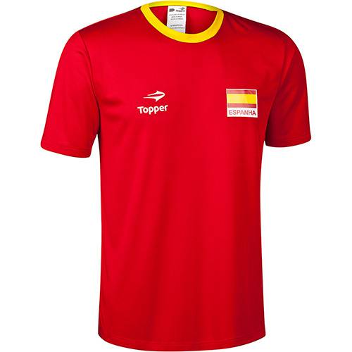 Assistência Técnica, SAC e Garantia do produto Camisa Espanha Torcida - Topper P Vermelho/Amarelo