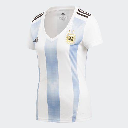 Assistência Técnica, SAC e Garantia do produto Camisa Feminina Argentina Adidas Branca e Azul Celeste I 2018 2019 Copa do Mundo Rússia BQ9302