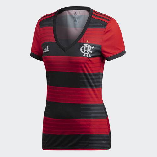 Assistência Técnica, SAC e Garantia do produto Camisa Feminina Flamengo Adidas I Rubro-Negra 2018 2019 CF9017