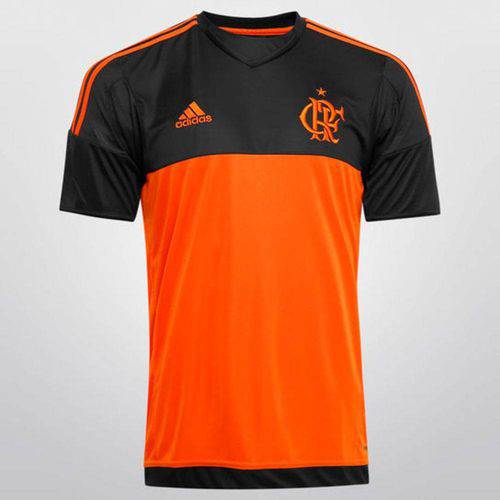 Assistência Técnica, SAC e Garantia do produto Camisa Flamengo Adidas Goleiro Laranja e Preta 2015