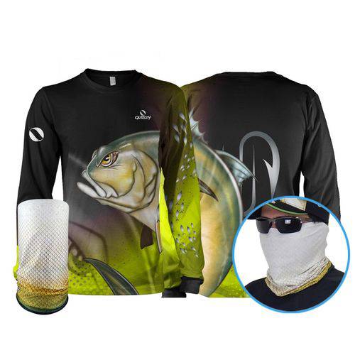 Assistência Técnica, SAC e Garantia do produto Camisa Pesca Esportiva Quisty Xaréu Surfista + Máscara de Proteção 50 UV