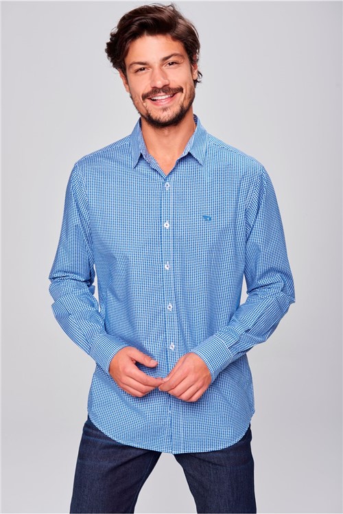 Assistência Técnica, SAC e Garantia do produto Camisa Social Xadrez Azul/Branco