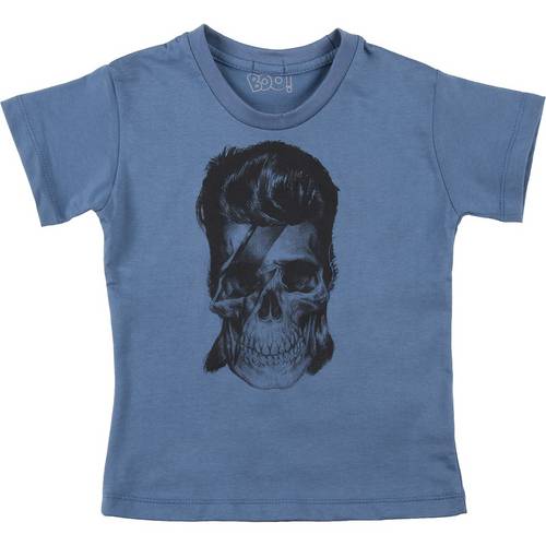 Assistência Técnica, SAC e Garantia do produto Camiseta Boo! Kids David Bowie Azul 02 Anos