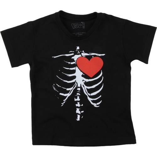 Assistência Técnica, SAC e Garantia do produto Camiseta Boo! Kids Esqueleto Preto M