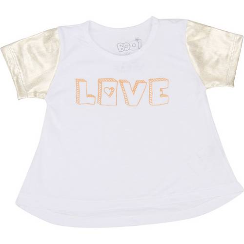 Assistência Técnica, SAC e Garantia do produto Camiseta Boo Kids Love Dourada