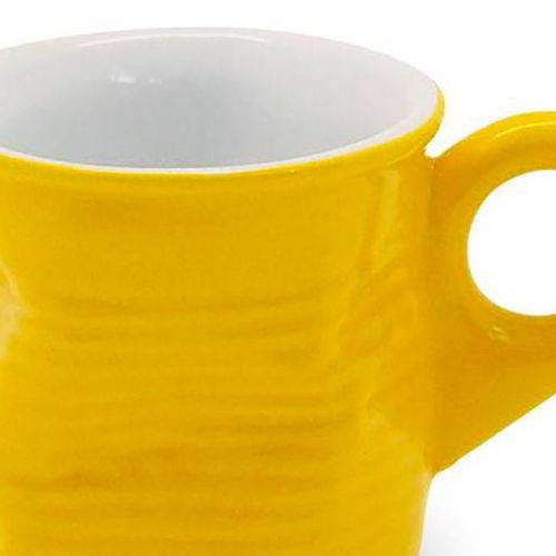 Assistência Técnica, SAC e Garantia do produto Caneca Lata Amassada 70ml– Mondoceram Gourmet - Amarelo