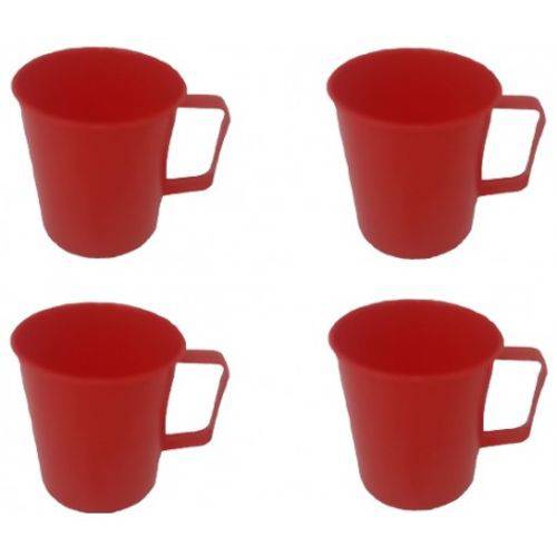 Assistência Técnica, SAC e Garantia do produto Caneca Plástica Merenda Escolar 300 Ml Vermelha - 24 Pçs