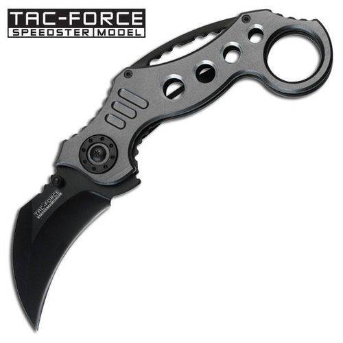 Assistência Técnica, SAC e Garantia do produto Canivete Karambit Tala em Alumino Cinza com Abertura Assistida Master Cutlery