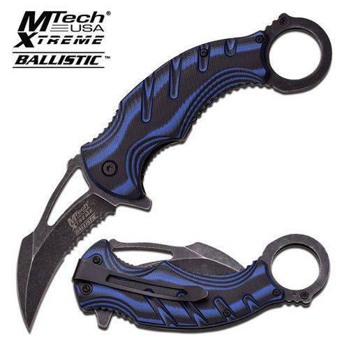 Assistência Técnica, SAC e Garantia do produto Canivete Karambit Tala em G10 Azul e Preto Master Cutlery