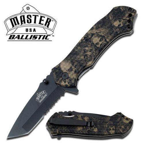 Assistência Técnica, SAC e Garantia do produto Canivete Master Usa com Abertura Assistida com Talas em Fibra de Nylon Tan Skull Camo Master Cutlery