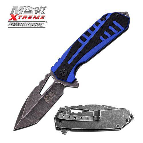 Assistência Técnica, SAC e Garantia do produto Canivete Mtech Usa Xtreme Stonewashed com Abertura Assistida Azul Master Cutlery
