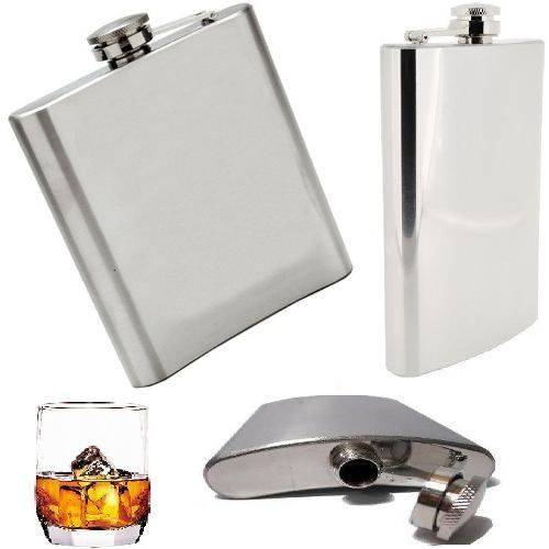 Assistência Técnica, SAC e Garantia do produto Cantil de Bolso Porta Bebidas Flask Inox 8oz Wisky Vodka 237ml