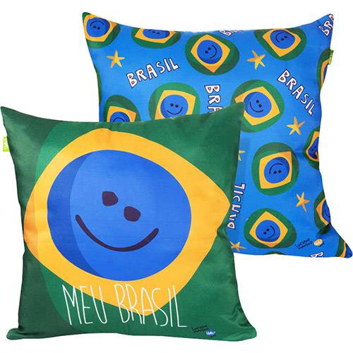 Assistência Técnica, SAC e Garantia do produto Capa para Almofada Meu Brasil Bandeira 37x32x12,5cm Poliéster - Uatt?