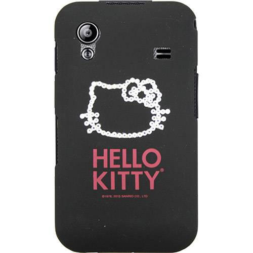 Assistência Técnica, SAC e Garantia do produto Capa para Celular Galaxy Ace Hello Kitty Cristais Policarbonato Preta - Case Mix
