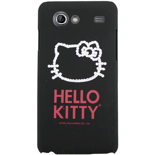 Assistência Técnica, SAC e Garantia do produto Capa para Celular Galaxy S2 Lite Hello Kitty Cristais Policarbonato Preta - Case Mix