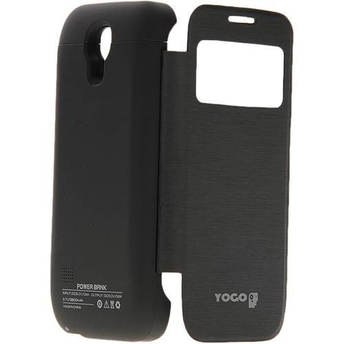 Assistência Técnica, SAC e Garantia do produto Capa para Celular para Galaxy S4 Mini Protetora e Carregadora Plástico Rígido Preta Yogo