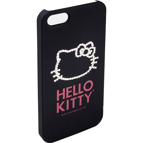 Assistência Técnica, SAC e Garantia do produto Capa para IPhone 5 Hello Kitty Cristais Policarbonato Preta - Case Mix