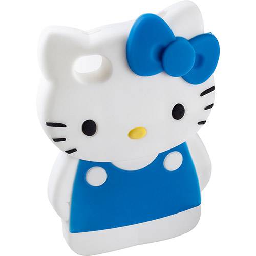 Assistência Técnica, SAC e Garantia do produto Capa para IPhone 5 Hello Kitty 3D Policarbonato Azul - Case Mix