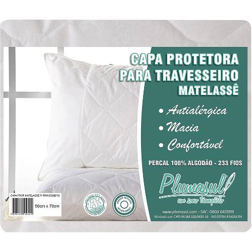 Assistência Técnica, SAC e Garantia do produto Capa para Travesseiro Matelasse com Zíper-50x70-Percal 233 Fios