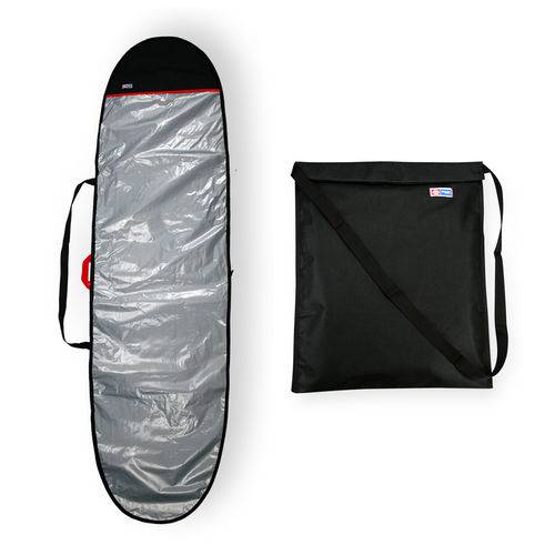 Assistência Técnica, SAC e Garantia do produto Capa Prancha Surf Funboard Refletiva Espuma 7'5 a 7'8 + Saco Roupa Molhada - Maori Extreme