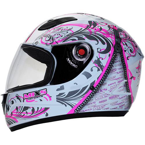 Assistência Técnica, SAC e Garantia do produto Capacete Mixs MX Fokker Racing Girls Branco/Rosa 56