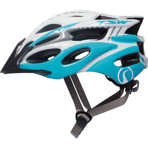 Assistência Técnica, SAC e Garantia do produto Capacete para Ciclismo Tsw Elite Mtb Speed Regulável Viseira Removível Branco e Azul Brilhante 2017