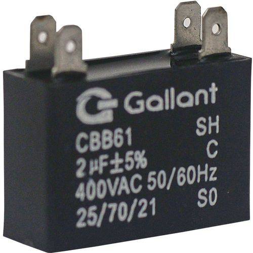 Assistência Técnica, SAC e Garantia do produto Capacitor CBB61 Gallant 2MF +-5% 400 VAC GCP20S00A-PT400