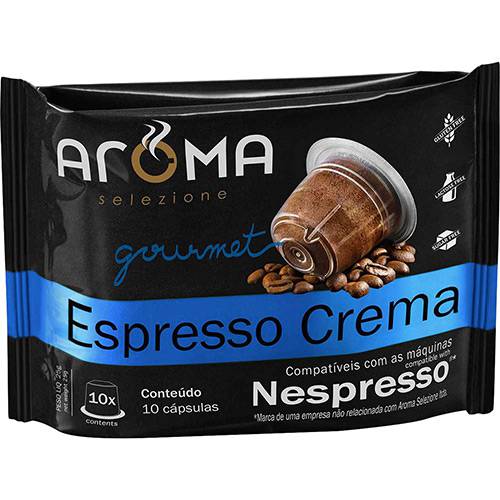 Assistência Técnica, SAC e Garantia do produto Cápsulas de Café Crema Espresso Aroma Selezione Compatível Nespresso - 10 Unidades