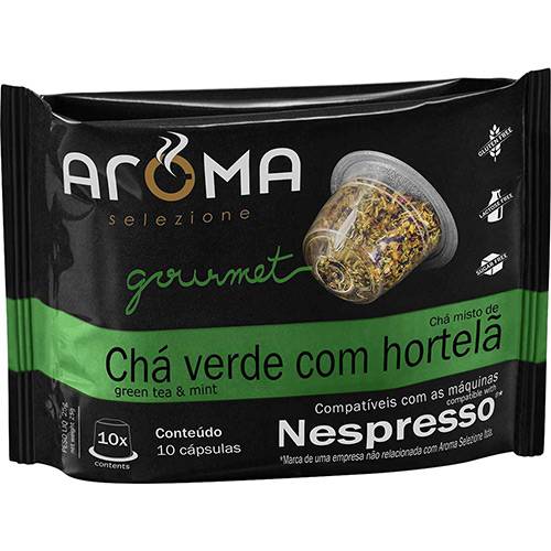 Assistência Técnica, SAC e Garantia do produto Cápsulas de Chá Verde com Hortelã Aroma Selezione Compatível Nespresso - 10 Unidades