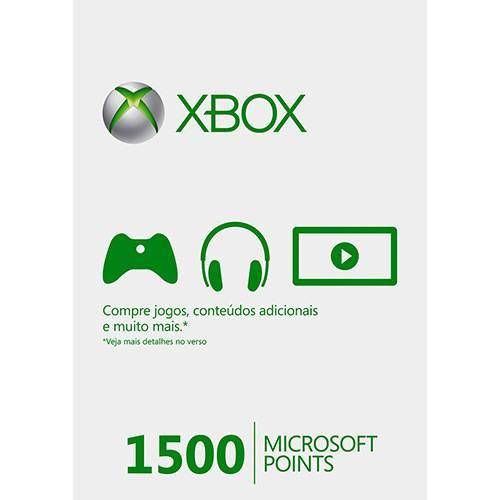 Assistência Técnica, SAC e Garantia do produto Card Xbox Live 1500 Ms Points Caixa Master_56p-00283