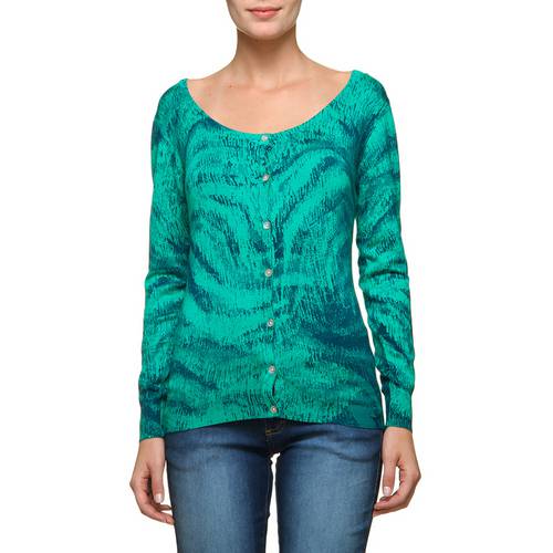 Assistência Técnica, SAC e Garantia do produto Cardigan Tricot Shop 126 Tigre Verde PP