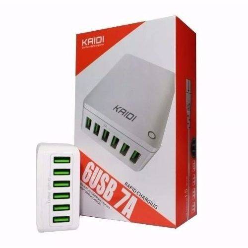 Assistência Técnica, SAC e Garantia do produto Carregador Portas USB Super Rápido Tomada 7a Hub 6 Kaidi 1,5