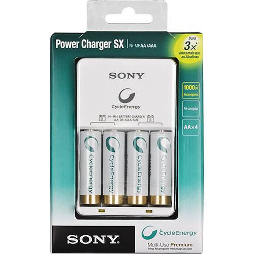 Assistência Técnica, SAC e Garantia do produto Carregador Sony Power Charger AA Cicle Energy com 4 Baterias Recarregáveis