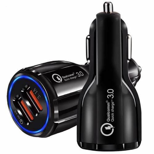 Assistência Técnica, SAC e Garantia do produto Carregador Turbo Veicular Qualcomm 3.0 Dupla Porta Usb Preto