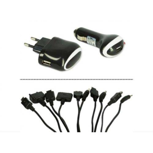 Assistência Técnica, SAC e Garantia do produto Carregador USB Veicular 10 em 1 Universal Plug para Carro e Tomada de Parede