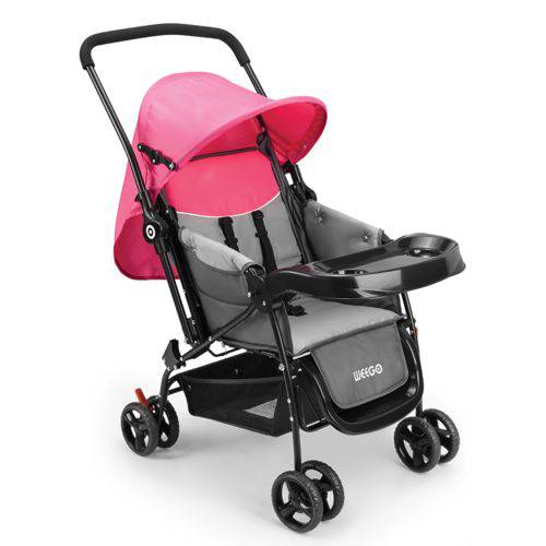 Assistência Técnica, SAC e Garantia do produto Carrinho de Bebê Berço com Bandeja Nap Weego Rosa - 4013