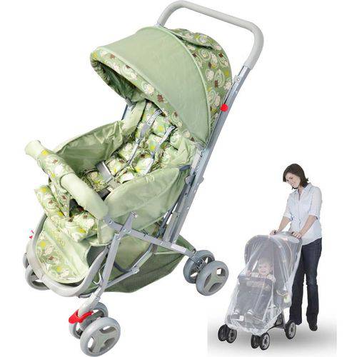 Assistência Técnica, SAC e Garantia do produto Carrinho de Bebê Júnior Berço Color Baby 3 Posições Reversível Verde com Mosquiteiro