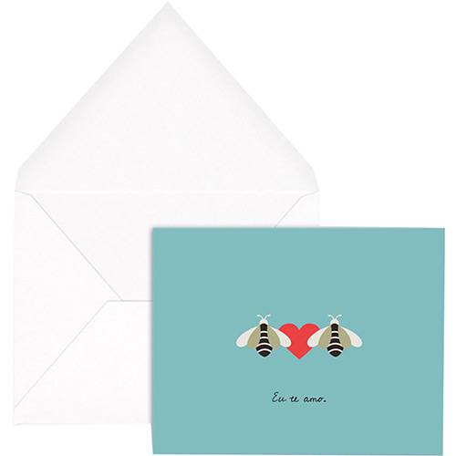 Assistência Técnica, SAC e Garantia do produto Cartão com Envelope eu te Amo Bee Turquesa - Joy Paper